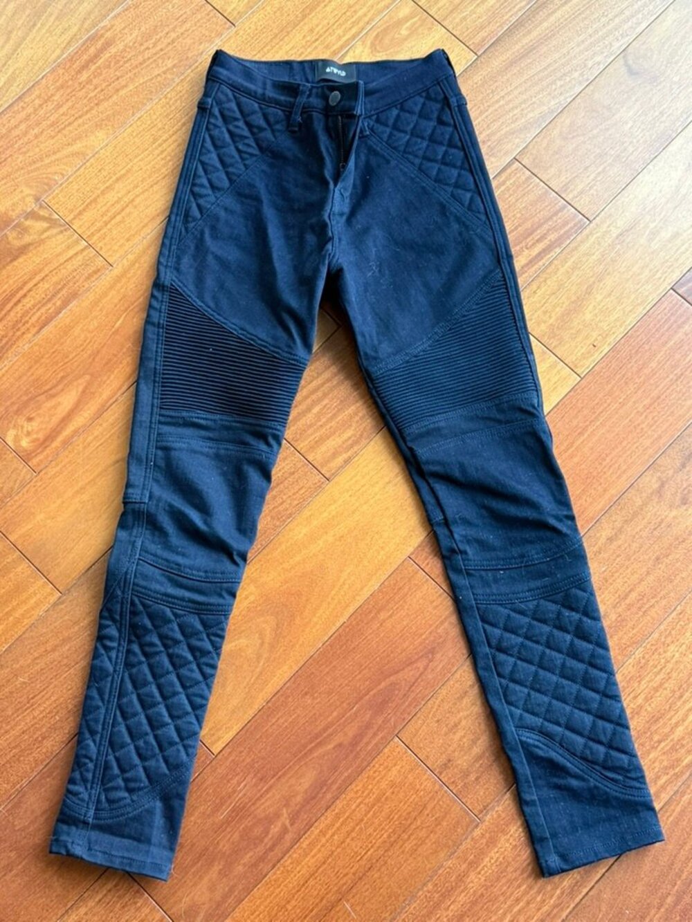 Atwyld Women's Motorcycle Skinny Jeans — Size 26, Blue